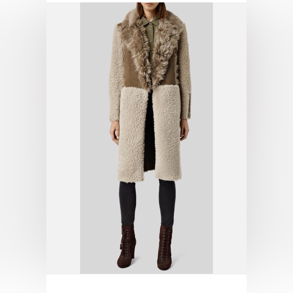 All Saints Marina Sheepskin coat